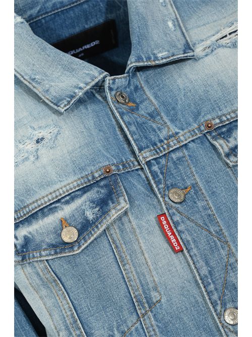 Giacca over in denim lavaggio chiaro Cool Kids DSQUARED2 | S71AN0669 D30038470